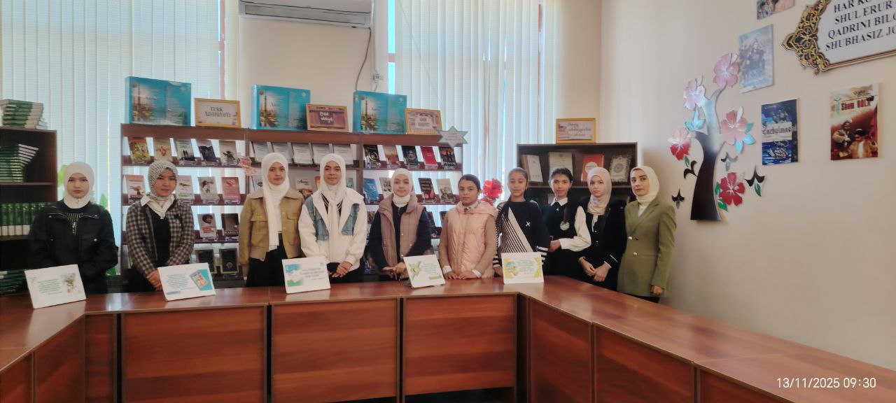 Axborot-kutubxona markazida  “INFOLIB OʻZBEKISTON-2025” XIV Milliy axborot-kutubxona haftaligining uchinchi kuni davomida kitobxonlikni targ‘ib qilish maqsadida  kutubxona bo‘ylab sayohat tashkil qilindi - 121-maktab