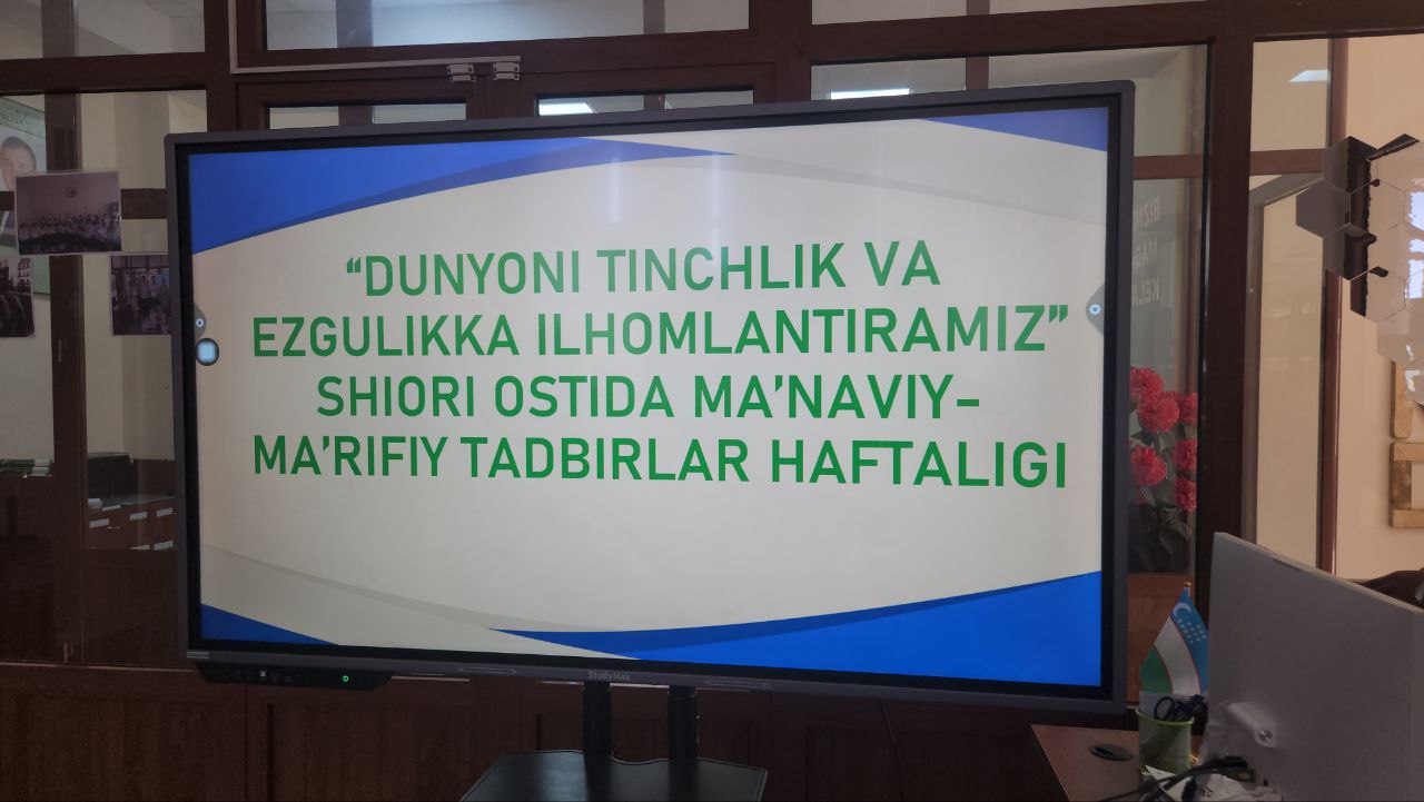 "Dunyoni tinchlik va ezgulikka ilhomlantiramiz" shiori ostida zakovat intellektual oʻyini
