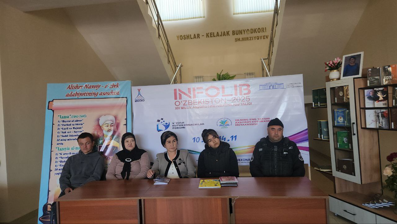 "INFOLIB OʻZBEKISTON 2025" XIV MILLIY AXBOROT-KUTUBXONA HAFTALIGI 3-KUN - URGUTLIK YOSH IJODKORLAR BILAN DAVRA SUHBATI